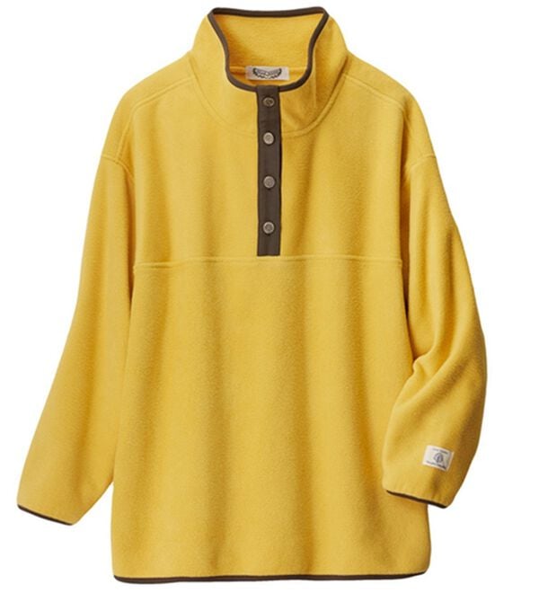 ルフラン（ルフラン）の「ボタン使いのフリースプルオーバー（カットソー）」｜カラシ