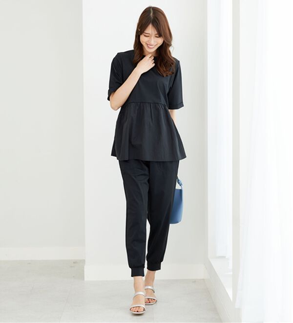 BELLUNA（ベルーナ）の「ヒンヤリ爽快！異素材切替プルオーバー（カットソー）」｜詳細画像