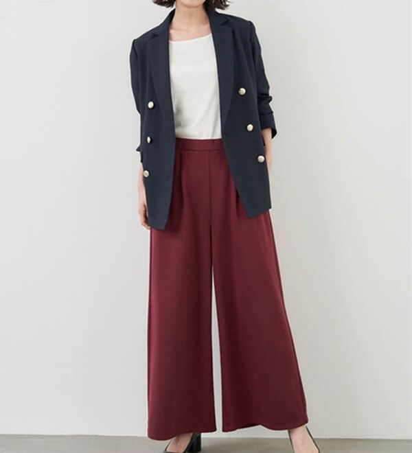 RANAN（ラナン）の「柔らかあったか！裏起毛ロングフレアガウチョパンツ（フルレングスパンツ）」｜詳細画像