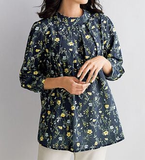 BELLUNA（ベルーナ）の「テンセル（ＴＭ）繊維・コットンプリントブラウス（ブラウス）」｜詳細画像