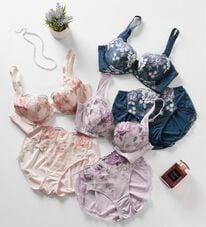 LAVIENNE（ラヴィエンヌ）の「美背中シルエットブラ＆ショーツ（ブラジャー＆ショーツセット）」