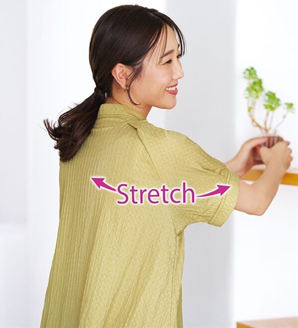 BELLUNA（ベルーナ）の「Ｔシャツみたいに着られるきれい見えブラウス（ブラウス）」｜詳細画像