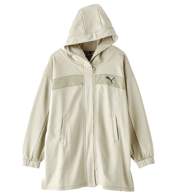 RANAN（ラナン）の「＜ｐｕｍａ＞ワンライン　フリースフーディ（ハーフコート）」｜詳細画像