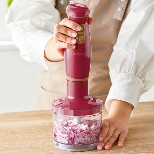 1台5役の赤いハンドブレンダー 赤いハンドブレンダー 1台で5役