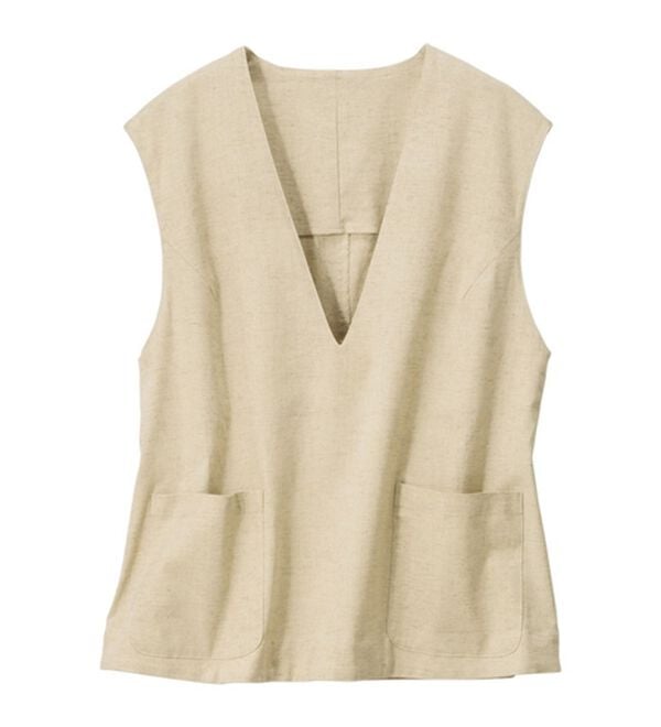 VINNO（ヴィノ）の「麻入素材ベスト＆スカートセットアップ（セットアップ）」｜詳細画像