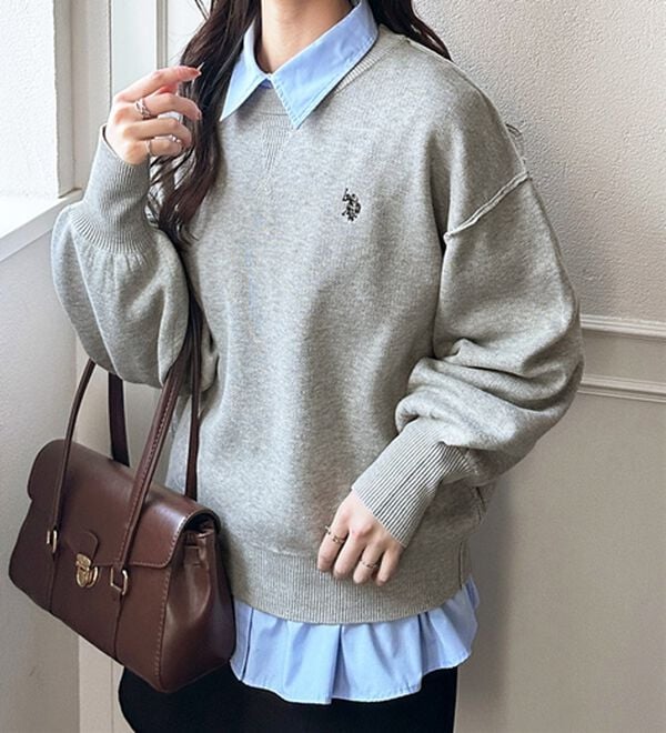 GeeRA（ジーラ）の「【U.S. POLO ASSN.】スウェットライクニット（ニット・セーター）」｜グレー