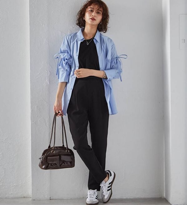 RANAN（ラナン）の「【選べる股下】美脚シルエットタックパンツ（股下６１・６５ｃｍ）（フルレングスパンツ）」｜詳細画像