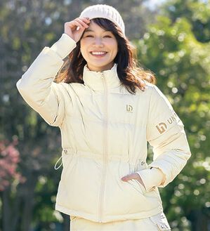 BELLUNA（ベルーナ）の「【三枝こころコラボ】袖取り外し可能！中わたジャケット（ショートコート）」｜ライトベージュ