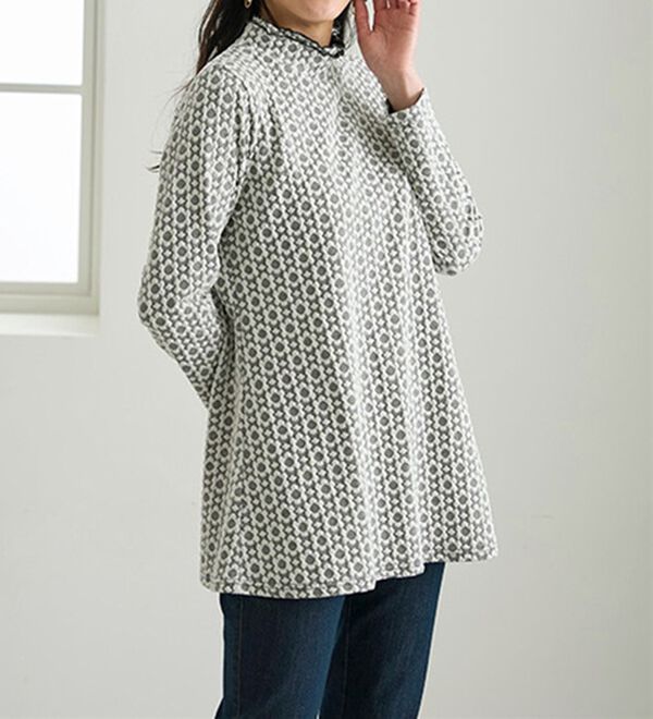 BELLUNA（ベルーナ）の「華やかふくれジャカードチュニック（チュニック）」｜詳細画像