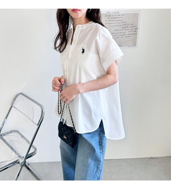 GeeRA（ジーラ）の「【ＵＳ．ＰＯＬＯ．ＡＳＳＮ】フレンチスリーブシャツ（シャツ）」｜詳細画像