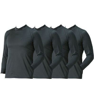 「【４枚組】抗菌防臭・マイクロファイバー裏起毛あったかインナー４枚組（シャツ）　長袖ハイネック（メンズ肌着・インナーウェア）」