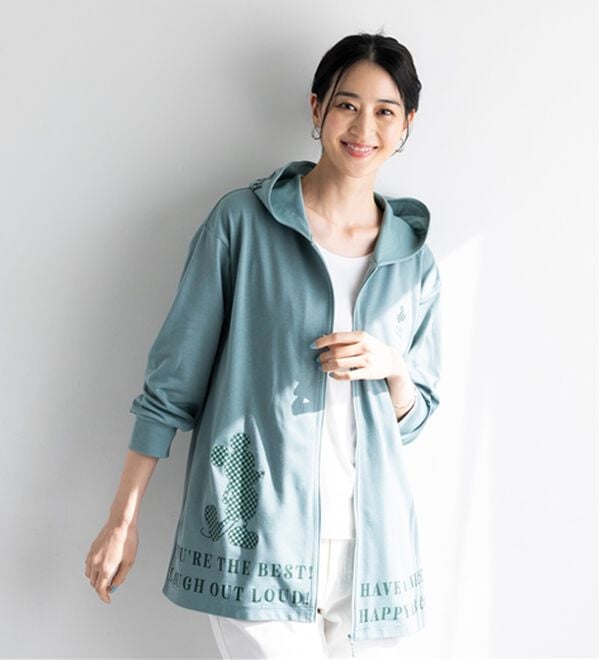 BELLUNA（ベルーナ）の「＜Ｄｉｓｎｅｙ＞【ミッキー】ロゴプリント裏メッシュパーカー（パーカー）」｜詳細画像