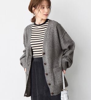 Viola e Viola（ヴィオラ エ ヴィオラ）の「洗えるもちもち　ミドル丈ニットカーデ（ニットカーディガン）」｜詳細画像