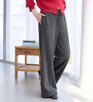 Viola e Viola（ヴィオラ エ ヴィオラ）の「【蓄熱保温】裏ファーストレートパンツ（フルレングスパンツ）」｜杢チャコール
