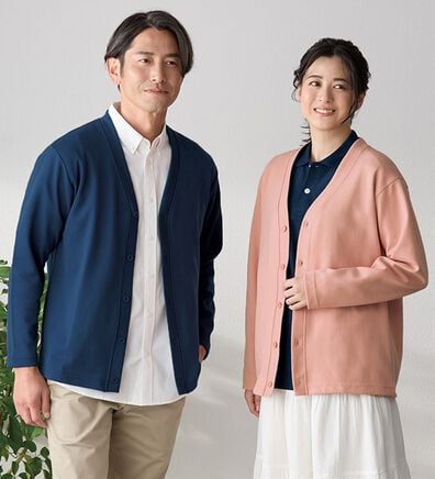 「＜シンプル＆プラス＞毎日活躍！お買得カーディガン（メンズカーディガン）」