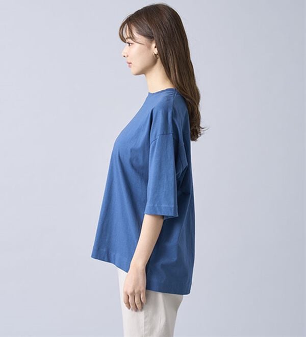 BELLUNA（ベルーナ）の「ひんやリッチコットン大人のゆったりプルオーバー（カットソー）」｜詳細画像