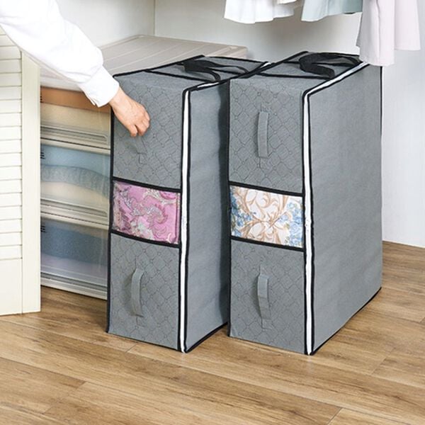 「竹炭消臭　収納ケースセット（衣類・布団収納）」｜詳細画像