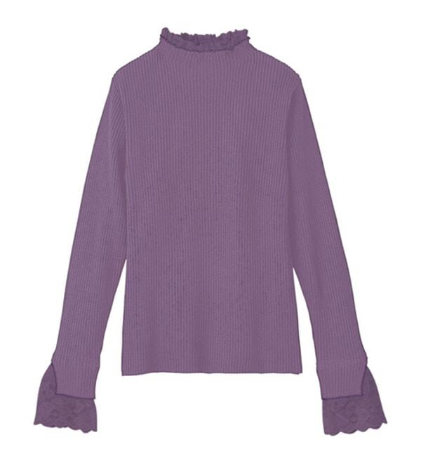 GeeRA（ジーラ）の「大人可愛い！レースが上品なハイネックニット（ニット・セーター）」｜詳細画像