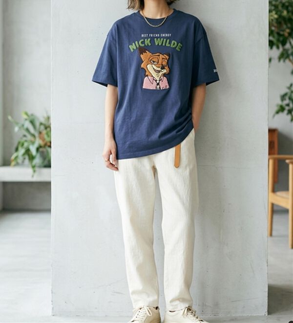 「＜Ｄｉｓｎｅｙ＞【ズートピア・ニック】サガラ刺しゅうＴシャツ（Tシャツ）」｜詳細画像