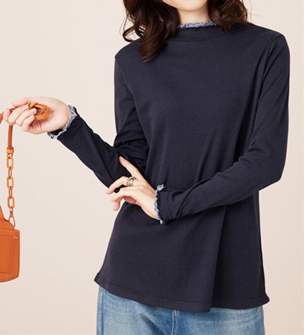 BELLUNA（ベルーナ）の「重ね着風フリル衿プルオーバー（カットソー）」｜詳細画像