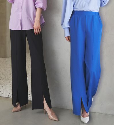 RANAN（ラナン）の「機能付センタースリットフレアーパンツ（フルレングスパンツ）」