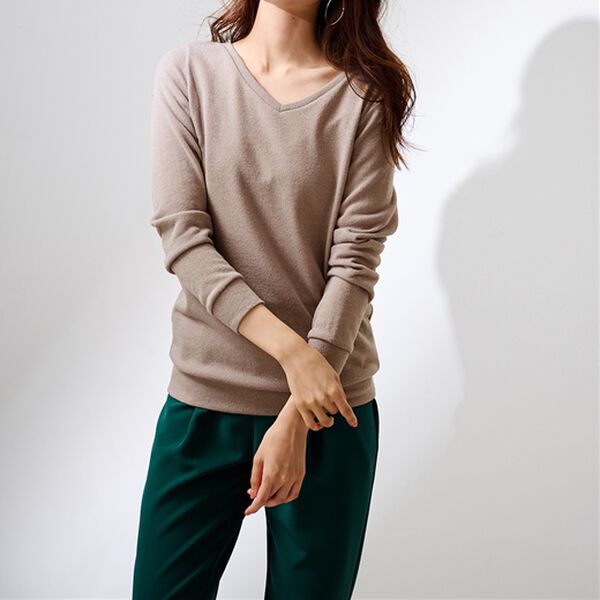 RANAN（ラナン）の「レディシルエットＶネックプルオーバー（カットソー）」｜詳細画像