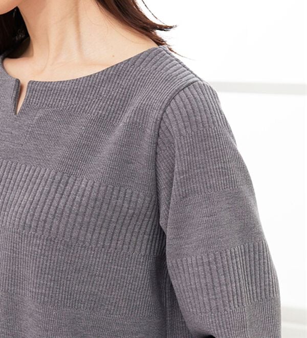 BELLUNA（ベルーナ）の「ポケット付ボーダージャカードワンピース（その他ワンピース）」｜詳細画像