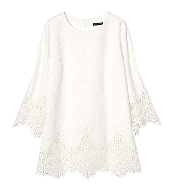 RANAN（ラナン）の「裾レースツイードチュニック（チュニック）」｜詳細画像