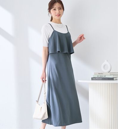 alotta（アロッタ）の「フリルキャミワンピース（カットソーワンピース）」