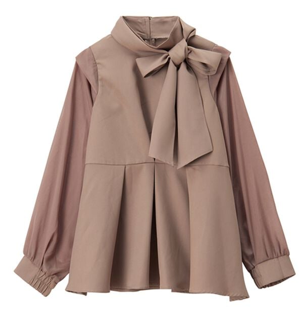 セットアップ＞シアースリーブフレアートップスパンツセット