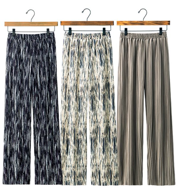 ルフラン（ルフラン）の「【３本組】「ゆる感&times;脚長」プリーツパンツ（ワイドパンツ・ガウチョ）」｜3本組