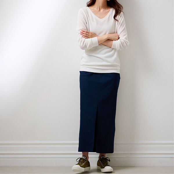 RANAN（ラナン）の「レディシルエットＶネックプルオーバー（カットソー）」｜詳細画像