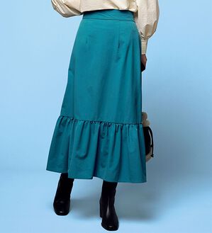 VINNO（ヴィノ）の「シャカ伸び！はっ水ギャザー切替スカート（ロングスカート）」｜詳細画像