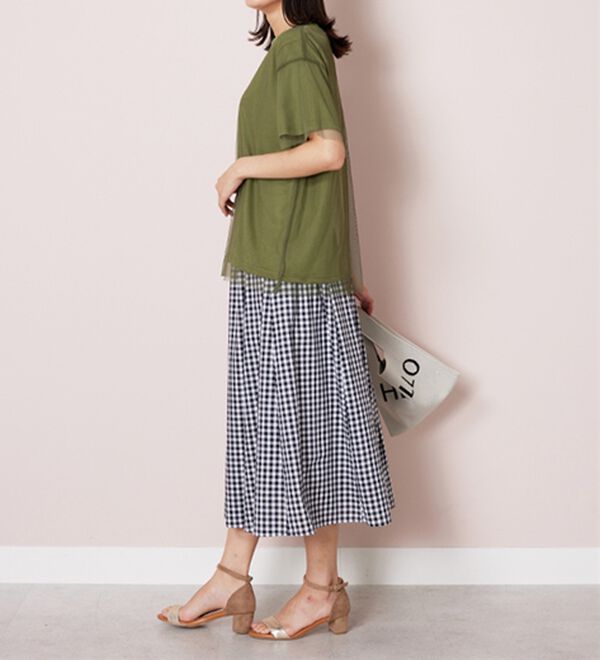 BELLUNA（ベルーナ）の「【Ｌａｇｒｉｌｕａ】総チュール重ねプルオーバー（カットソー）」｜詳細画像