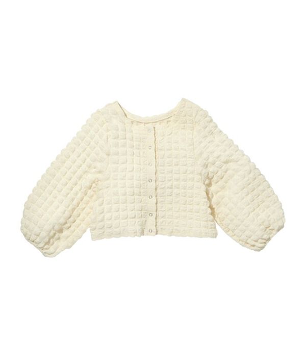 GeeRA（ジーラ）の「ぽこぽこ素材２ＷＡＹカーディガン（カットソー）」｜詳細画像