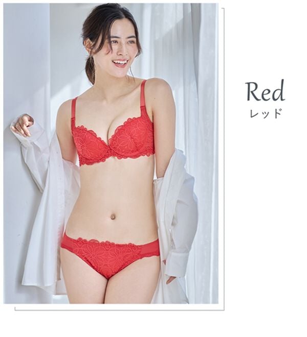 LAVIENNE（ラヴィエンヌ）の「レーシー脇高スッキリブラ＆ショーツ（ブラジャー＆ショーツセット）」｜詳細画像