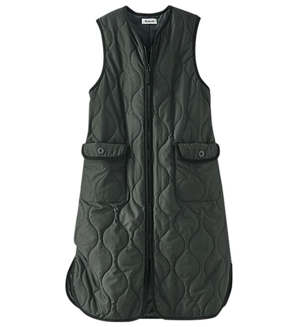 BELLUNA（ベルーナ）の「＜＆ｃｏｃｏｃｈｉ＞中わたロングキルトベスト（ベスト）」｜詳細画像