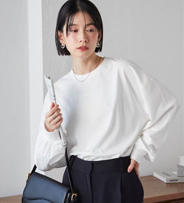 RANAN（ラナン）の「多機能ベーシックオーバーサイズ長袖Tシャツ（Tシャツ）」｜詳細画像