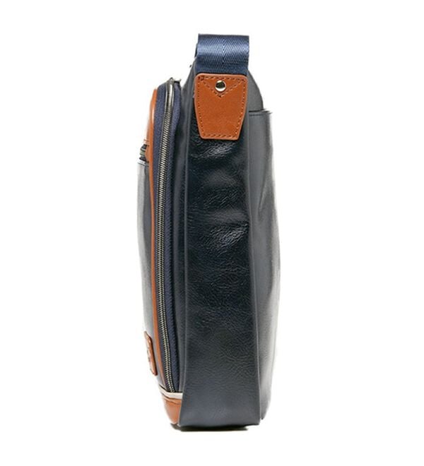 「＜クロコダイル＞トリプルファスナーショルダー（メンズショルダーバッグ）」｜詳細画像