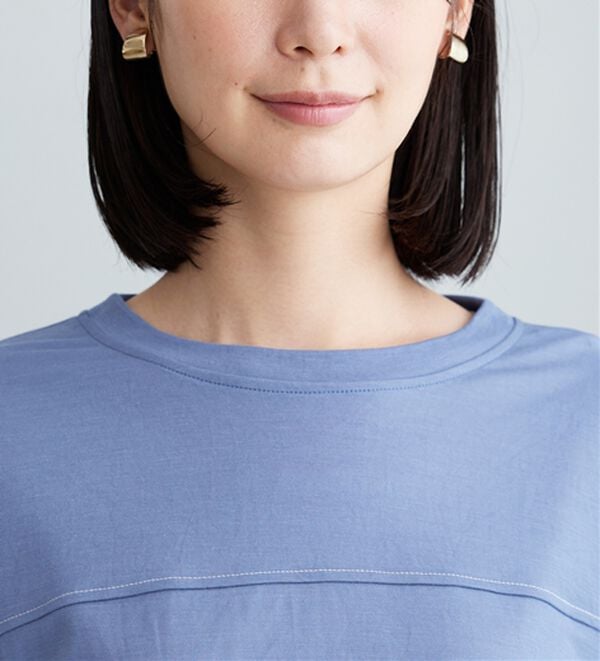 BELLUNA（ベルーナ）の「配色ステッチデザインプルオーバー（カットソー）」｜詳細画像