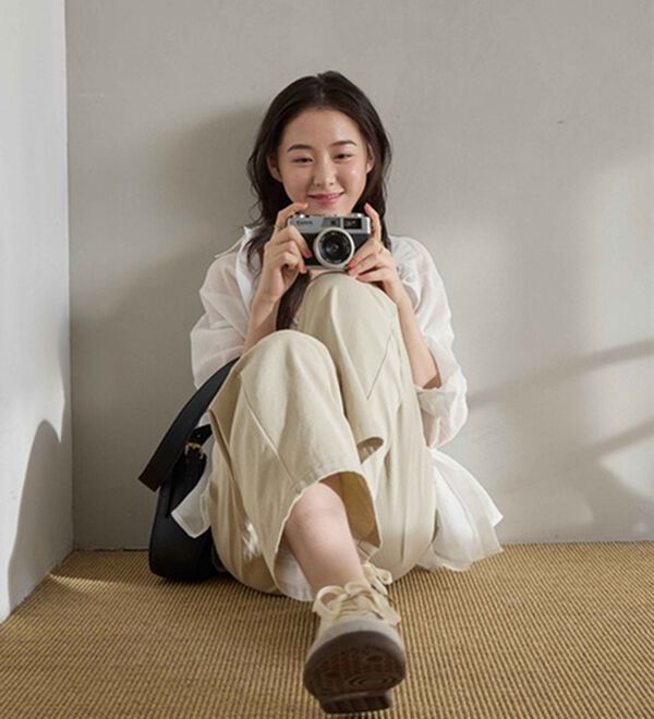 CHAN ME（チャンミ）の「ツーストラップコットンワイドパンツ（ワイドパンツ・ガウチョ）」｜詳細画像