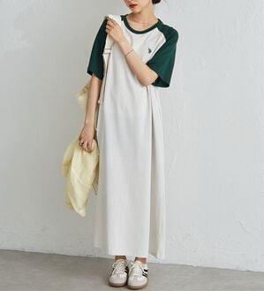 RANAN（ラナン）の「＜Ｕ．Ｓ．ＰＯＬＯ　ＡＳＳＮ．＞ラグランカットソーＡラインワンピース（カットソーワンピース）」｜詳細画像