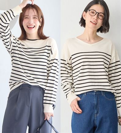 Viola e Viola（ヴィオラ エ ヴィオラ）の「＜選べる衿＞もちもち　ゆるシンプルニット（ニット・セーター）」