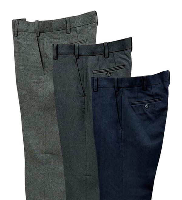 「裾上げ済コンビネーションスラックス　ノータック（メンズスラックス）」｜3本組