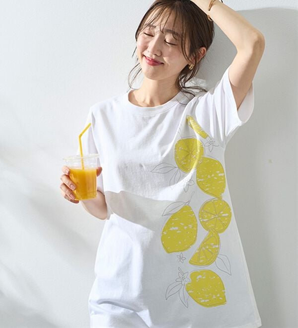 ひんやリッチコットン大人のおしゃれプリントチュニック - ベルーナ