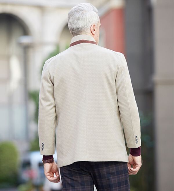 「＜コムルヴァン・オム＞袖丈短め紳士のジャストフィットジャケット（メンズジャケット）」｜詳細画像