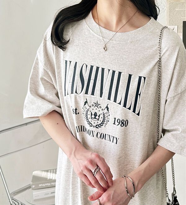 GeeRA（ジーラ）の「アソートロゴプリントＴシャツワンピース（その他ワンピース）」｜詳細画像