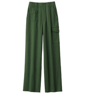 ルフラン（ルフラン）の「柔らか楽ちん！ポケットデザインパンツ（フルレングスパンツ）」｜セージ