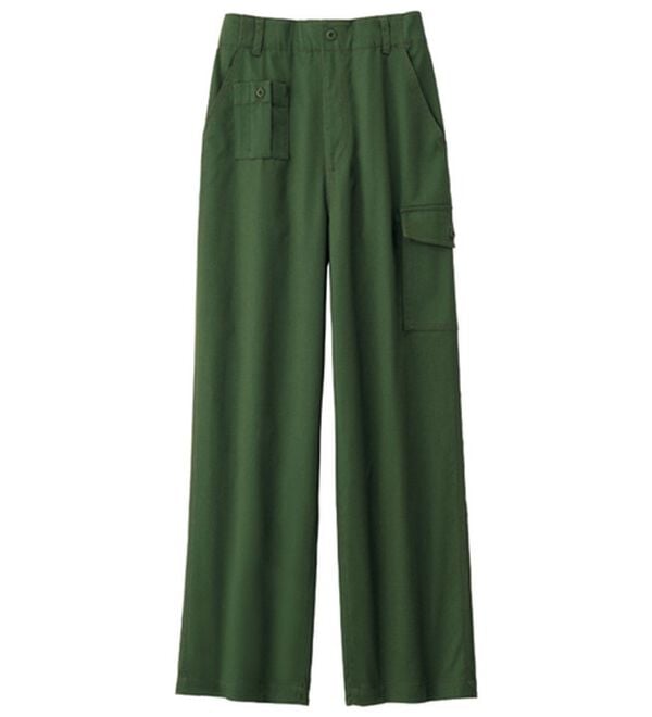 ルフラン（ルフラン）の「柔らか楽ちん！ポケットデザインパンツ（フルレングスパンツ）」｜セージ