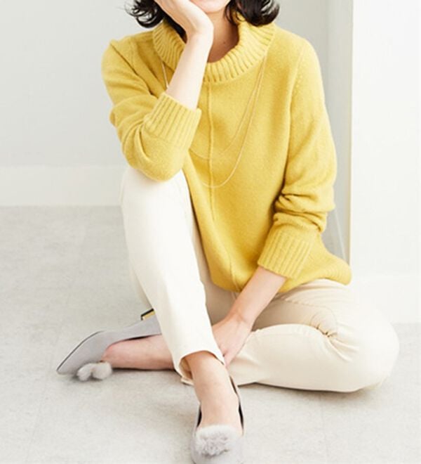 BELLUNA（ベルーナ）の「静電防止！蓄熱綿サテンストレッチカラーパンツスリム（フルレングスパンツ）」｜詳細画像